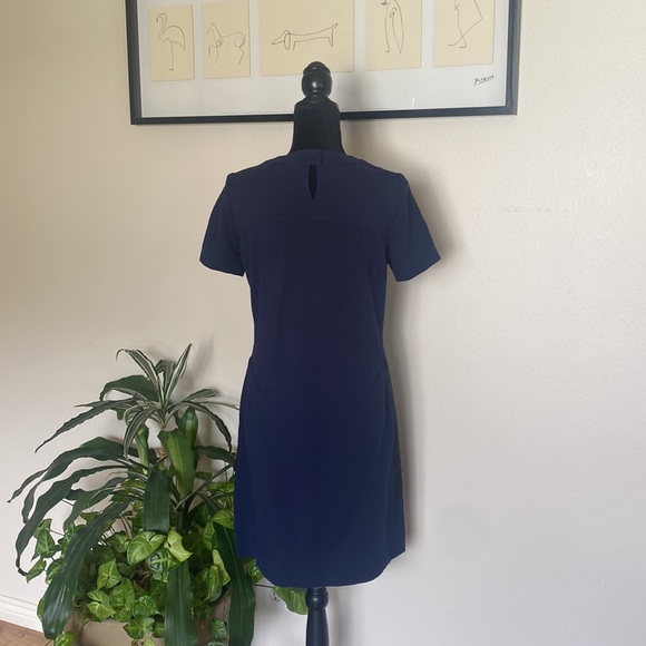 BCBG Maxazria Chrissie Pleather-Blocked Dress - Picture 7 of 14